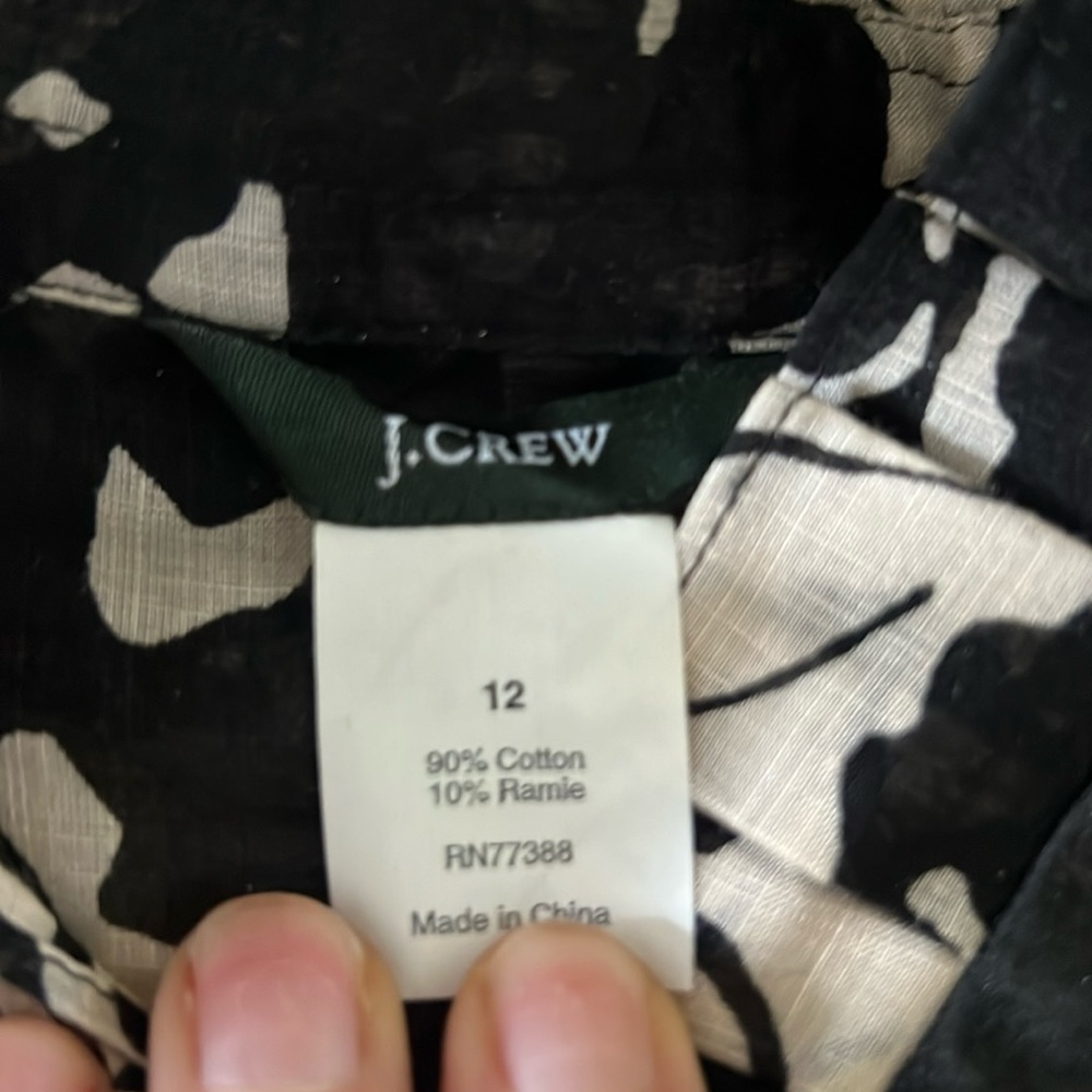 Black and tan tunic blouse